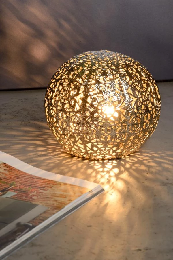 Lucide PAOLO - Tischlampe - Ø 14,5 cm - 1xG9 - Silber - Ambiente 1